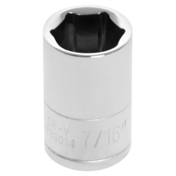 Performance Tool 1/4 In Dr. Socket 7/16 In, W36014 W36014